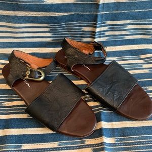 Teysha Ethically Handmade Black Leather Sandals